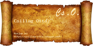 Csillag Ottó névjegykártya