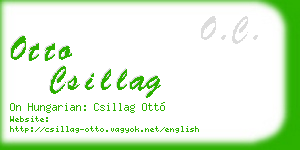 otto csillag business card